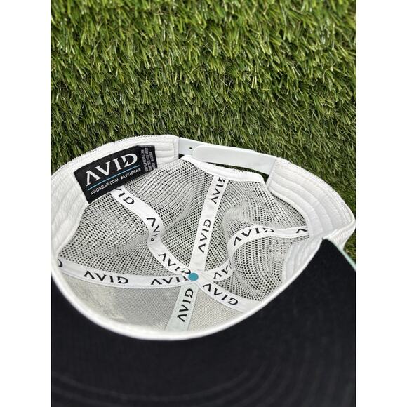 Avid Fishing Pro Performance Snapback Hat Cap Gray Hook Patch Logo - Picture 4 of 5